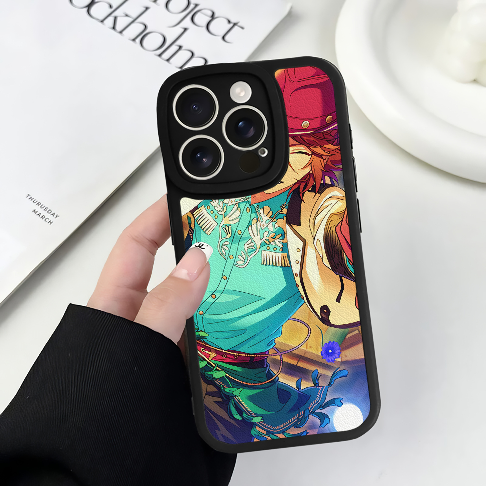 （画像用） あんさんぶるスターズ! Ensemble Stars 【iPhone 16シリーズ対応】シリコンスマホケース（レザー調） 材質：シリコン